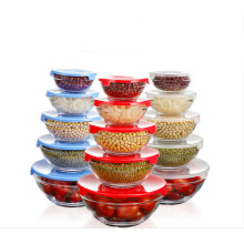 Haonai hot sale popular 5pcs glass bowl set